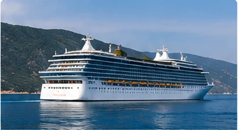 Cruise ship at sea